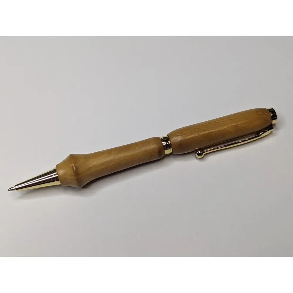 Slimline Twist‎ Pen Gold Finish Alder Body Hand Turned Pen